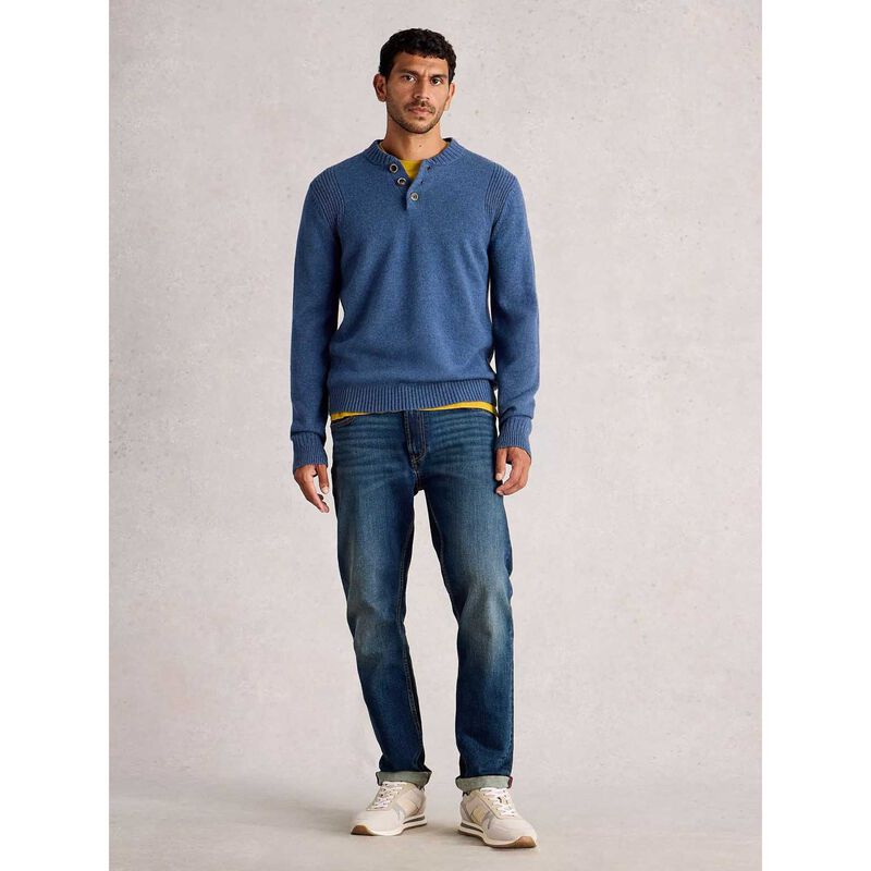 White Stuff Milton Lambswool Henley Jersey image number 3